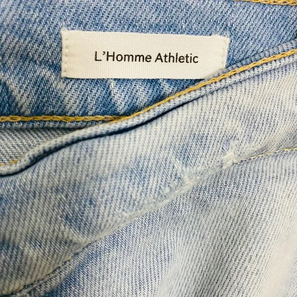 Frame Men's L'Homme Athletic Light Wash Sugarcane Organic Cotton Jeans Size 32